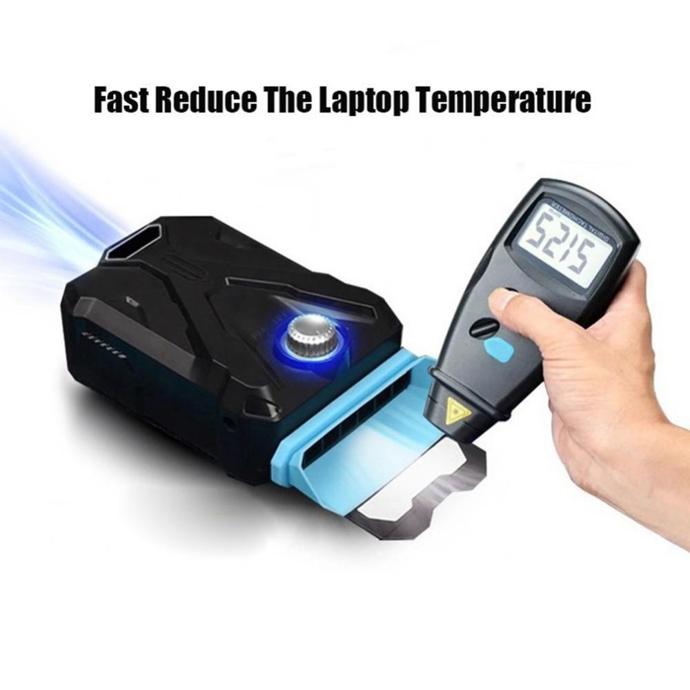 Laptop Vacuum Cooling Portable USB Side Air Extracting Cooling Fan Silent LED Radiator Heatsink Notebook. 