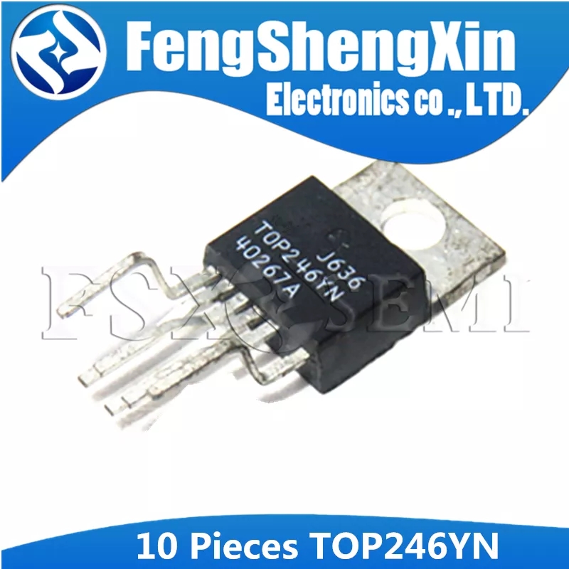 10PCS TOP242YN TOP243YN TOP244YN TOP245YN TOP246YN TOP247YN TOP248YN TOP249YN TOP250YN TO-220 Integrated Off-line Switcher. 