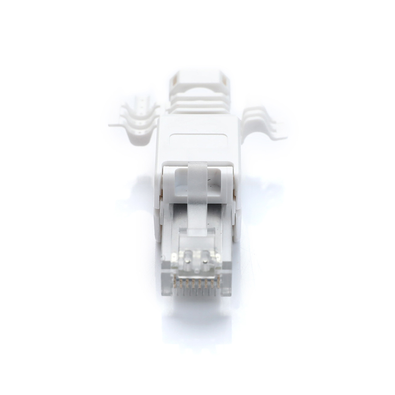No Crimp Ethernet Cable Tool-less Crystal Head Plug CAT6 RJ45 Connector. 