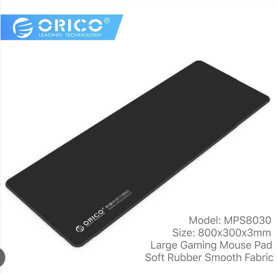 Orico MPS8030 3mm Large Gaming Mouse Pad, Soft Rubber, Smooth Fabric