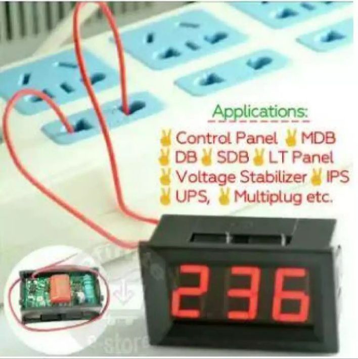 Ac 70-500 V 0.56 Led Dagital Voltmeter Voltage Display 2 Wire 0.56 Inch Voltage Meters Electrical Instruments 3 Bit Red Led Tube. 