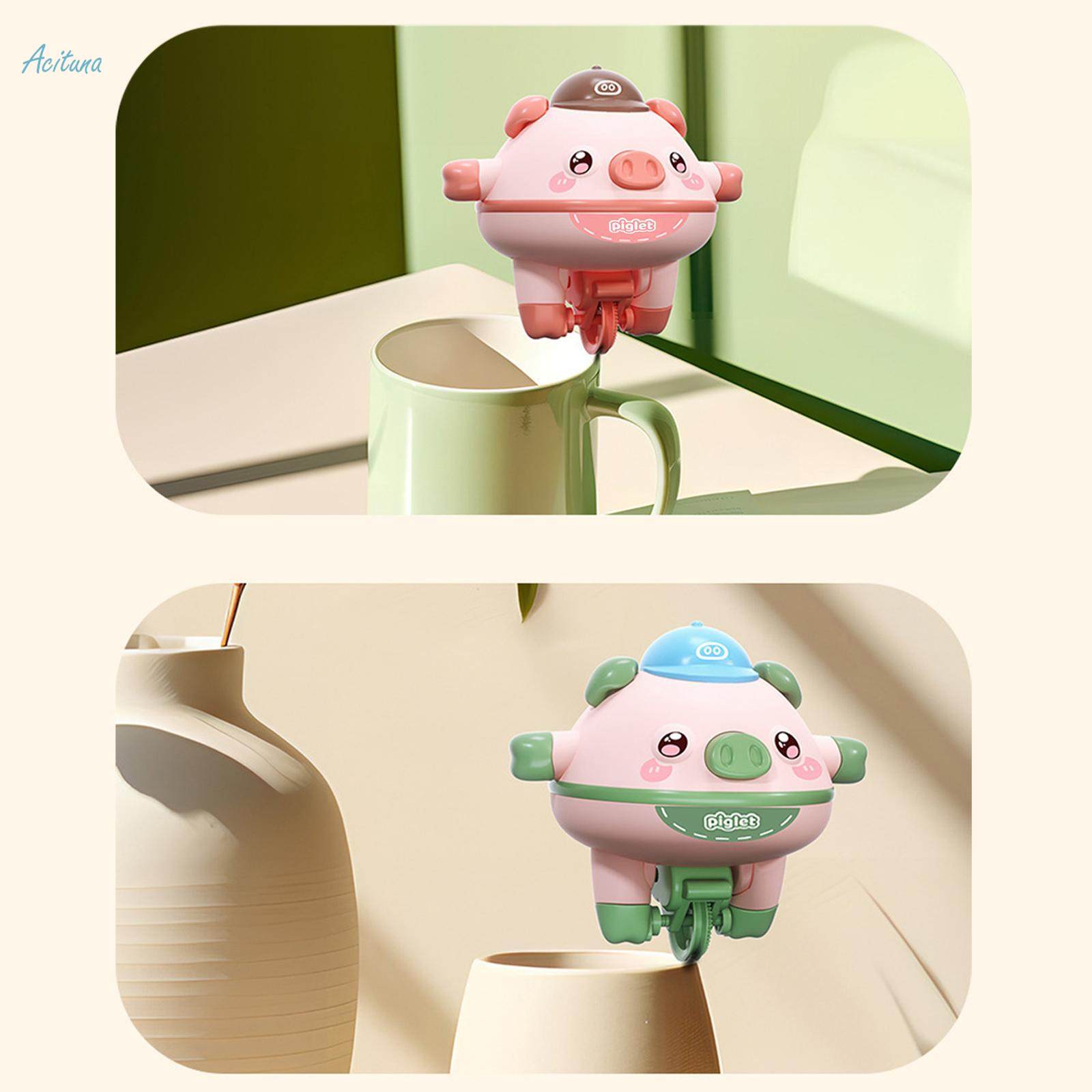 Novelty Tightrope Walking Tumbler Gyro Unique Interactive Toy Creative Unicycle Toy Pig Walking. 
