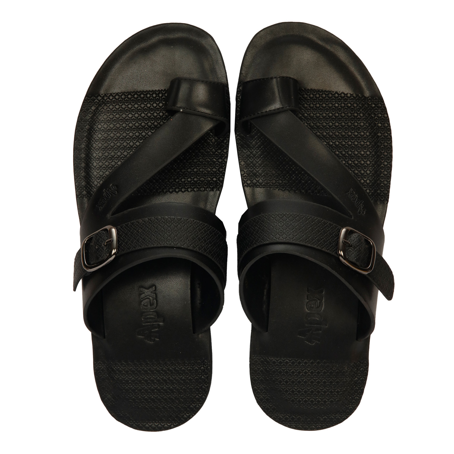 Apex Black Synthetic  Sandal For Men. 