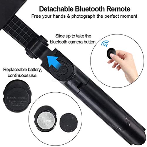 Universal Bluetooth Selfie Stick 2 in 1 XT-02 Wired Remote Shutter Monopod Bluetooth Extendable Handheld Stabilizer Stand Tripod For All Mobile Phone. 