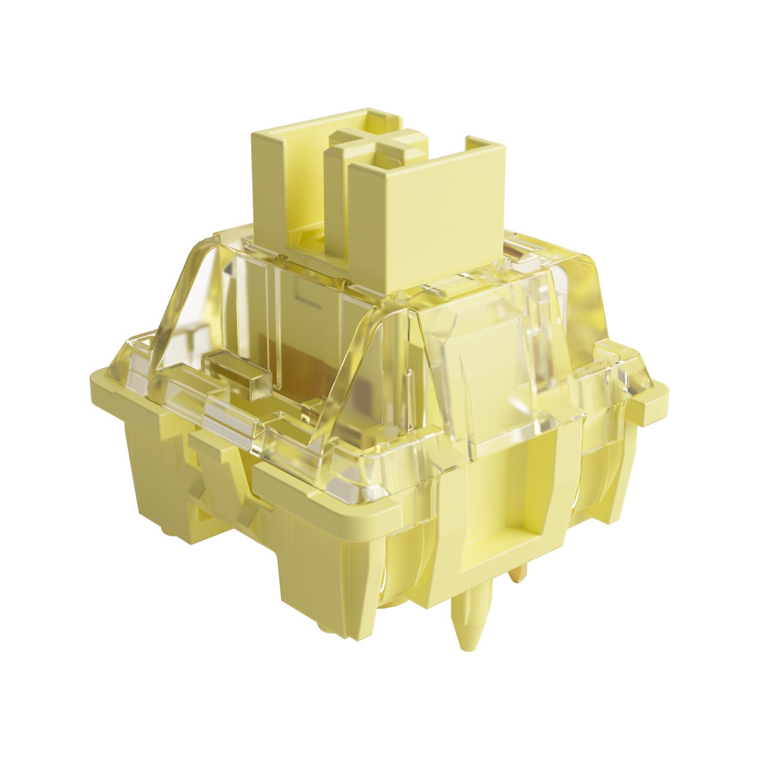 Akko V3 Pro Cream Yellow Switches 5 Pin 50gf Dustproof Stem Linear Switch Compatible with MX Mechanical Keyboard (45 pcs)