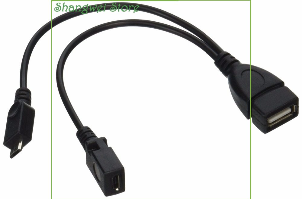 Micro USB Host OTG Cable with Micro USB Power for Samsung S7 S7 Edge. 