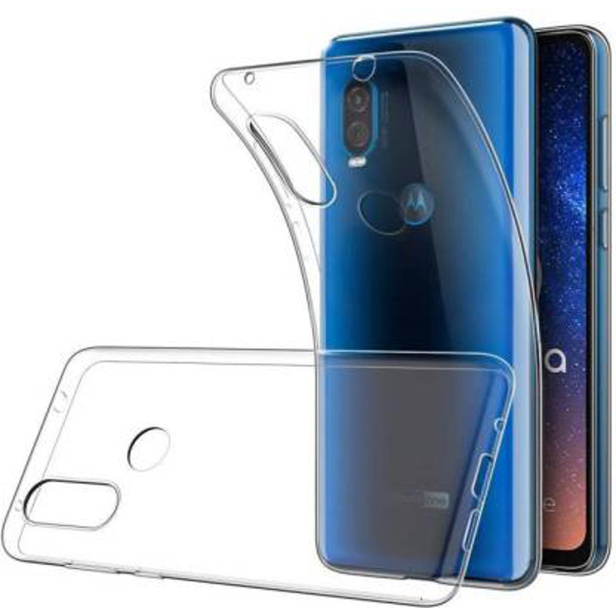 Motorola One Action Soft Transparent TPU Back Case Cover-Clear (Transparent)