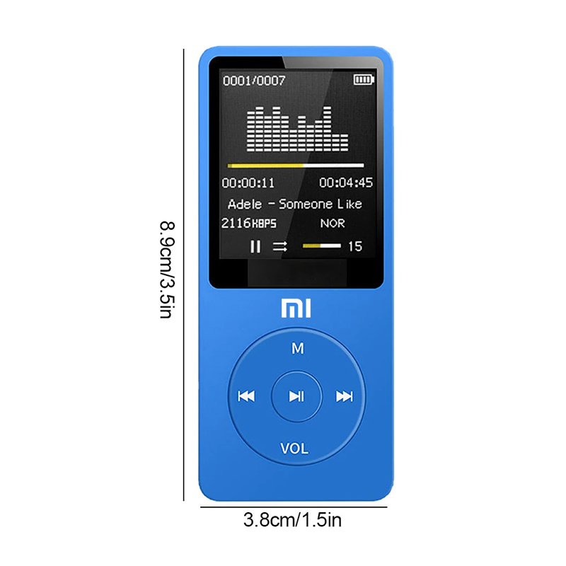 Xiaomi Portable MP3 Digital Display Screen for Running Music Walkman Sports Lossless Student Music Listening Device With Buttons. 
