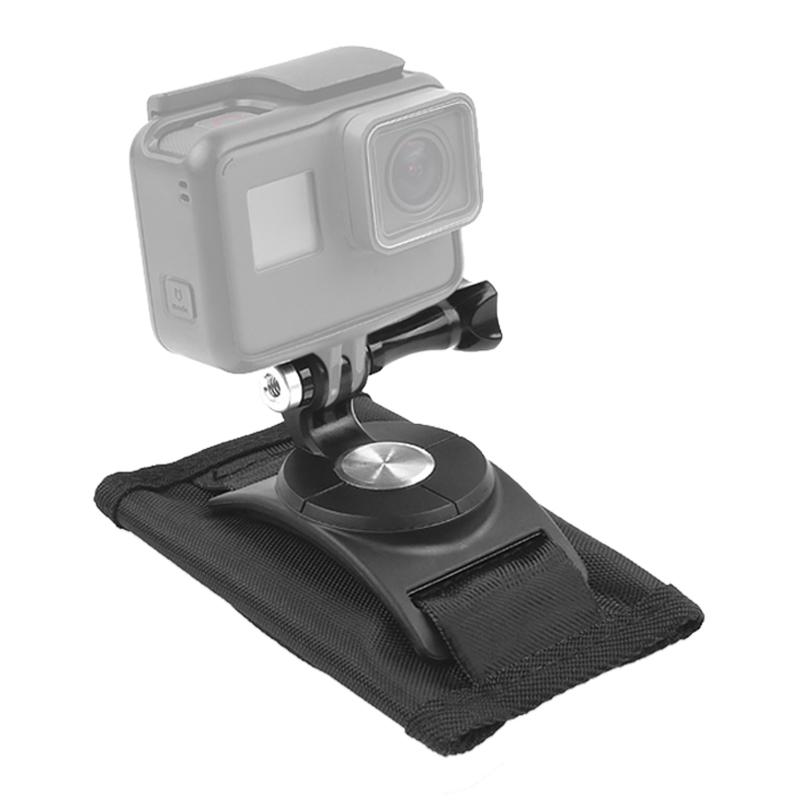 360 Degree Rotating Quick Release Strap Mount Shoulder Backpack Mount for GoPro, Insta360, DJI and Other Action Cameras(Black). 