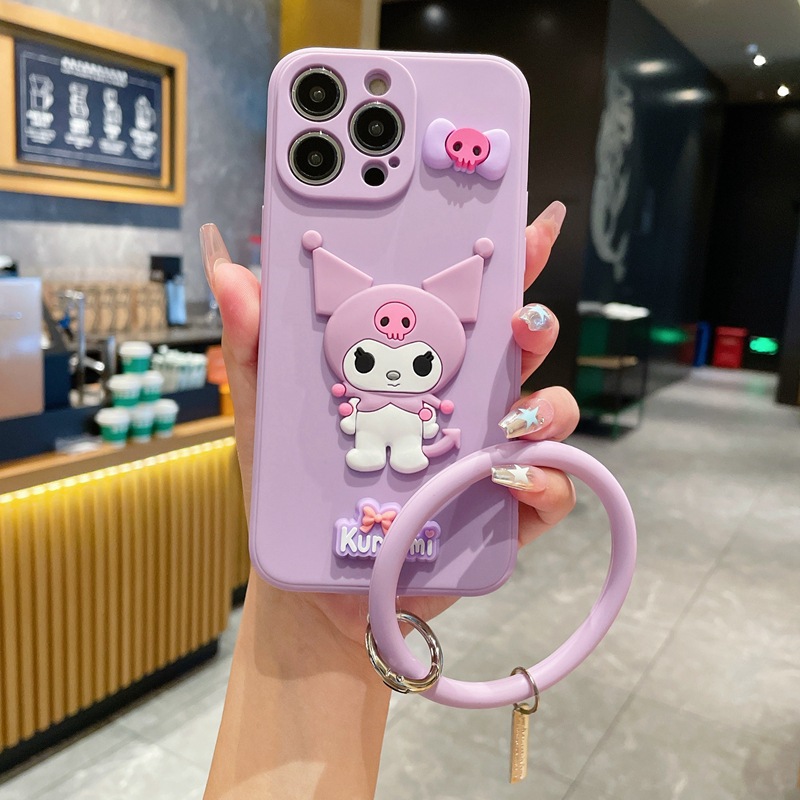 Three-Dimensional Cartoon Applicable VIVO Y35 Phone case V27 Little Devil Clow M X100 pro Ring Carrying Strap Soft. 
