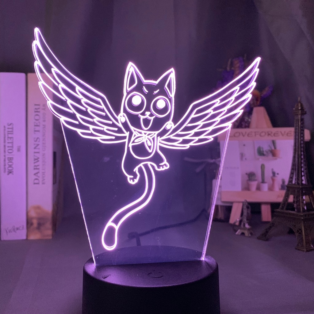 Anime Fairy Tail Natsu neel and Erza Scarlet Hug Night Light Led Touch Sensor Nightlight for Child Room Decor Table 3d Lamp. 