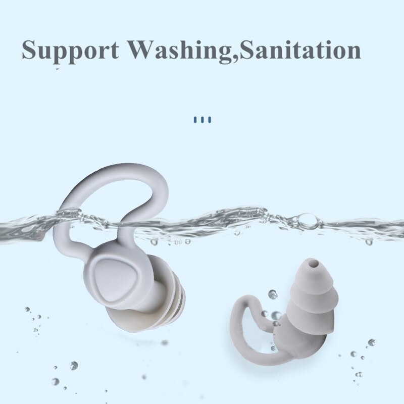 B0KA 1 Set Noise Cancelling Sound Blocking Reduction Earplugs for Swimming Snoring Airplanes Studying Work 40dB SNR. 