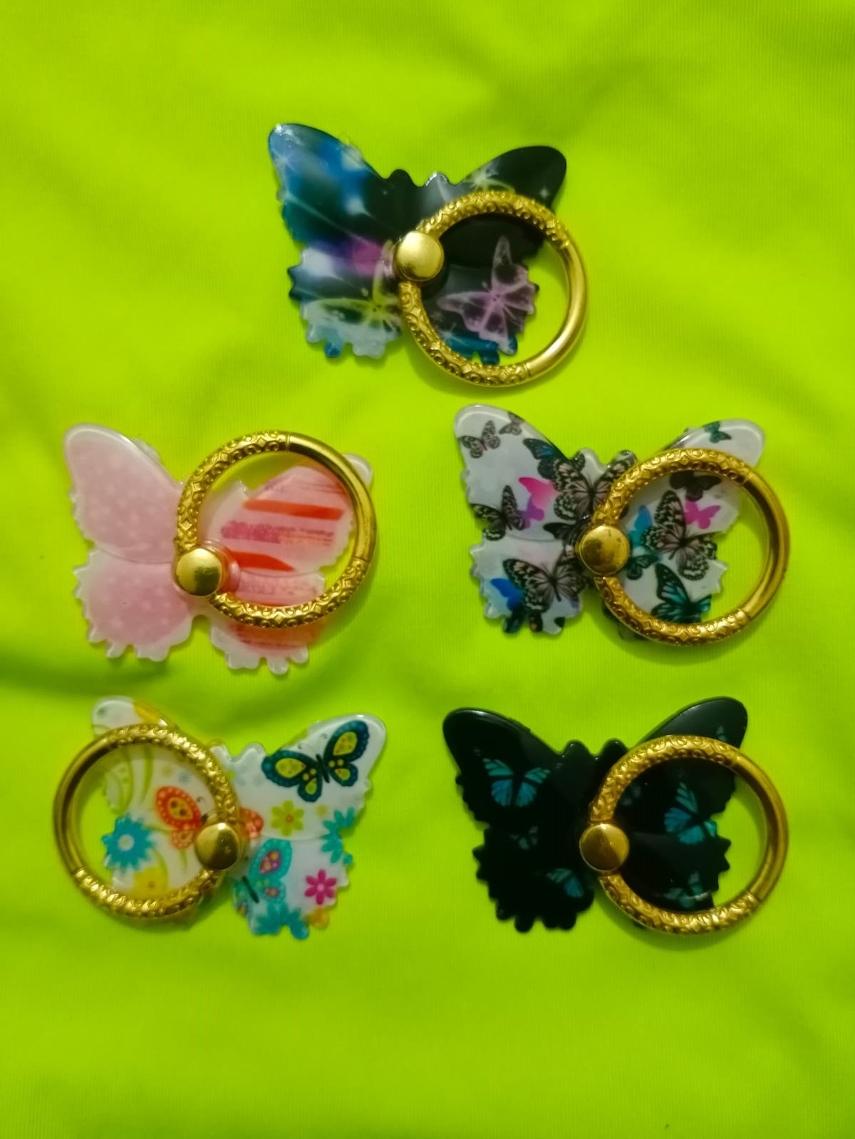 Universal Beautiful Butterfly Mobile Phone Handle Holder Finger Ring Mystic by women fashion