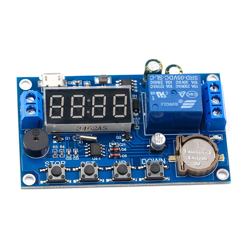 DC 5V Real time Timing Delay Timer Relay Module Switch Control Clock Synchronization Multiple mode control Wiring diagram. 