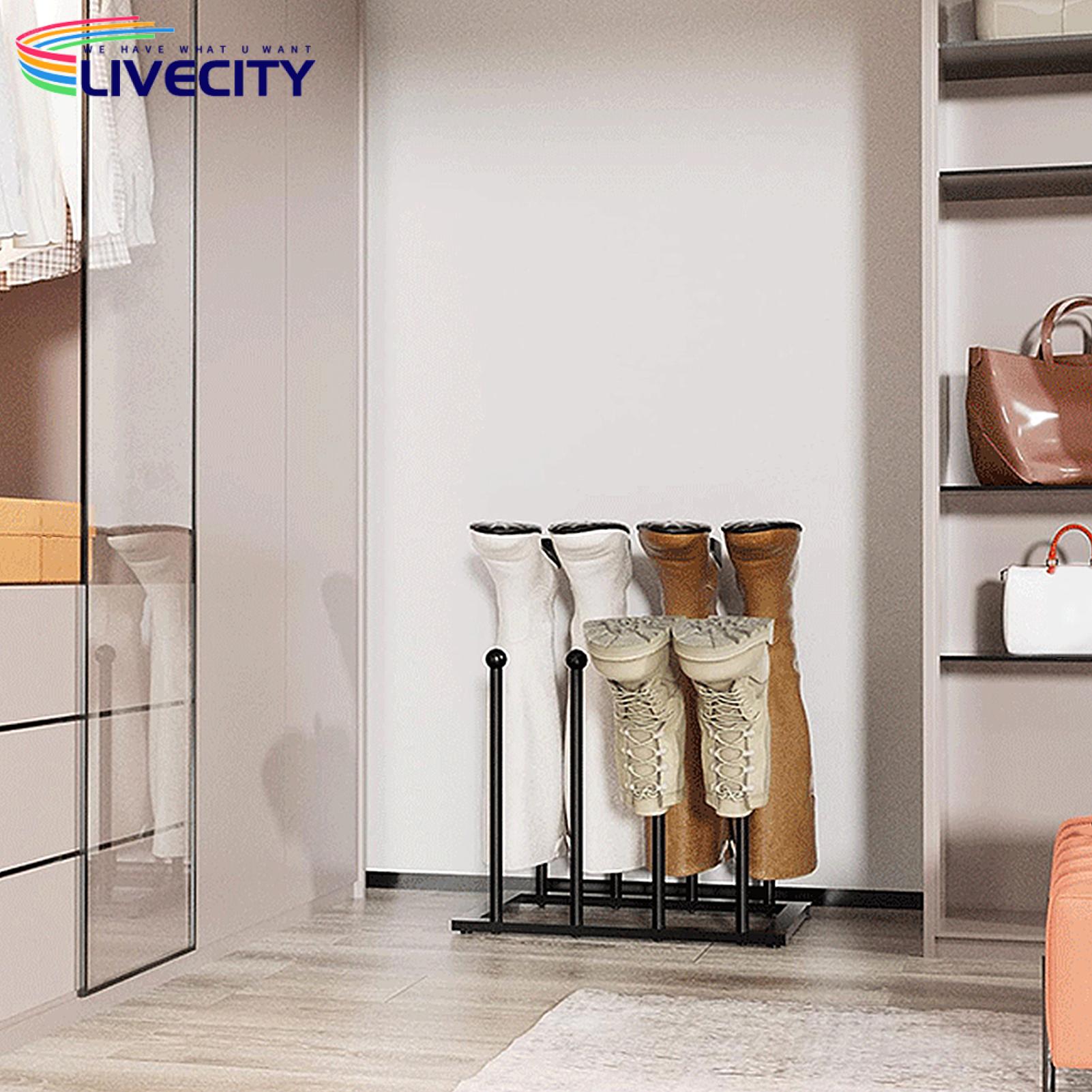 Compact Shoe Storage Vertical Metal Boot Rack Free Standing Shoe Drying Stand for Wader Tall Boots Cowboy Boots Multifunctional Shoes Organizer for Dorm Room Closet Entryway Bedroom for Closets. 