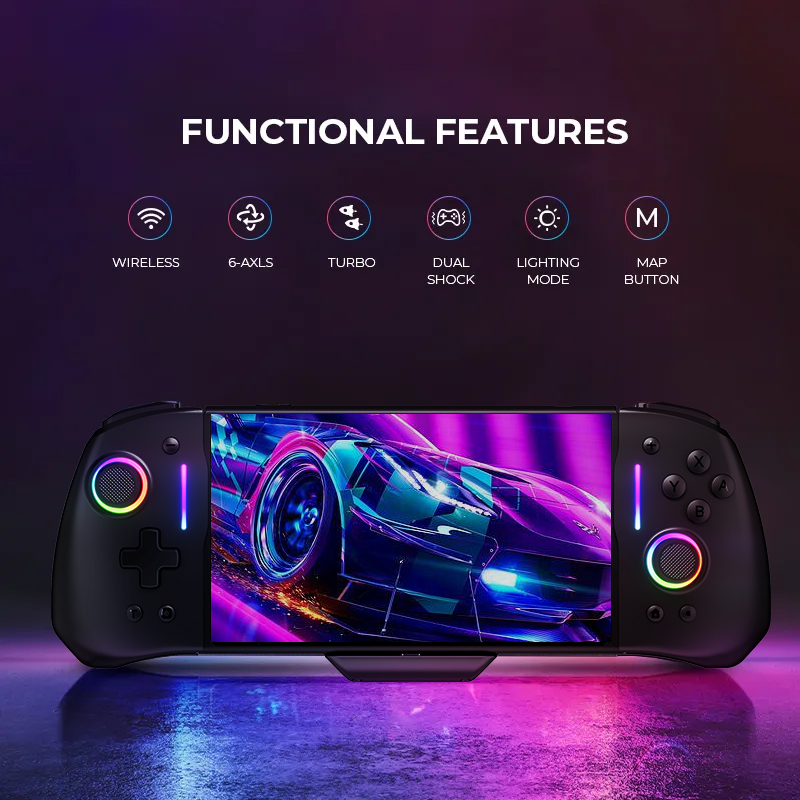 LinYuvo YS45 Pro Controller For Nintendo Switch RGB Colorful Light Game Joypad Consol Wired Handle Controller Joypad Gamepad