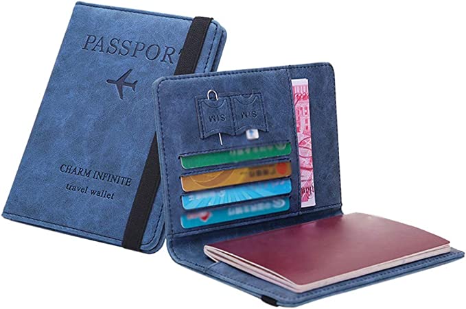 Airelle Digital Goods Multi-Function Creditt Cards Holder Leather Document Package Passporrt Holder Passporrt Bag Wallet Travel Cover. 
