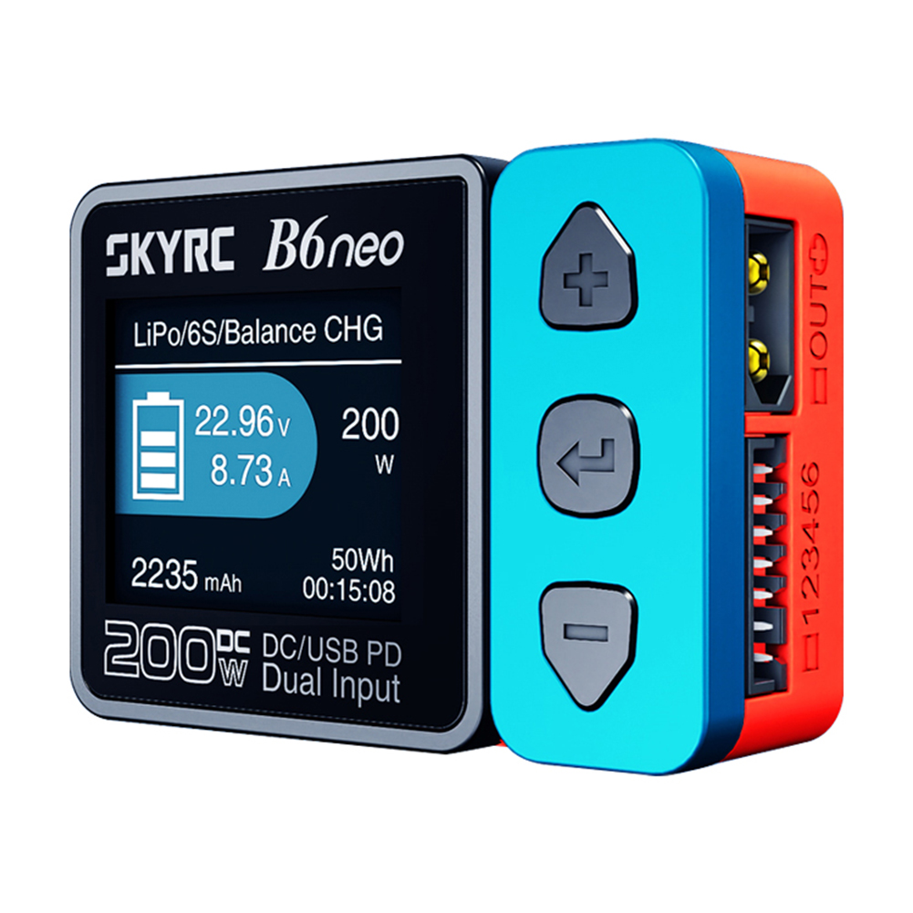 SKYRC B6neo Intelligent Charger Power DC200W PD80W Multi-Function Smart Battery Balance Charger Discharger. 