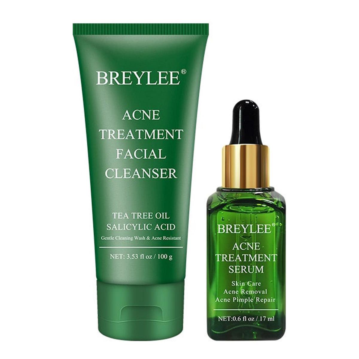 BREYLEE Acne Treatment Series ( Serum & Cleanser )-2pcs