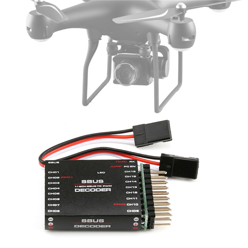 2X SBUS to 16CH PWM Converter SBUS to PWM/PPM Decoders Two Way PPM Support Conversion for Futaba Orange SBUS. 