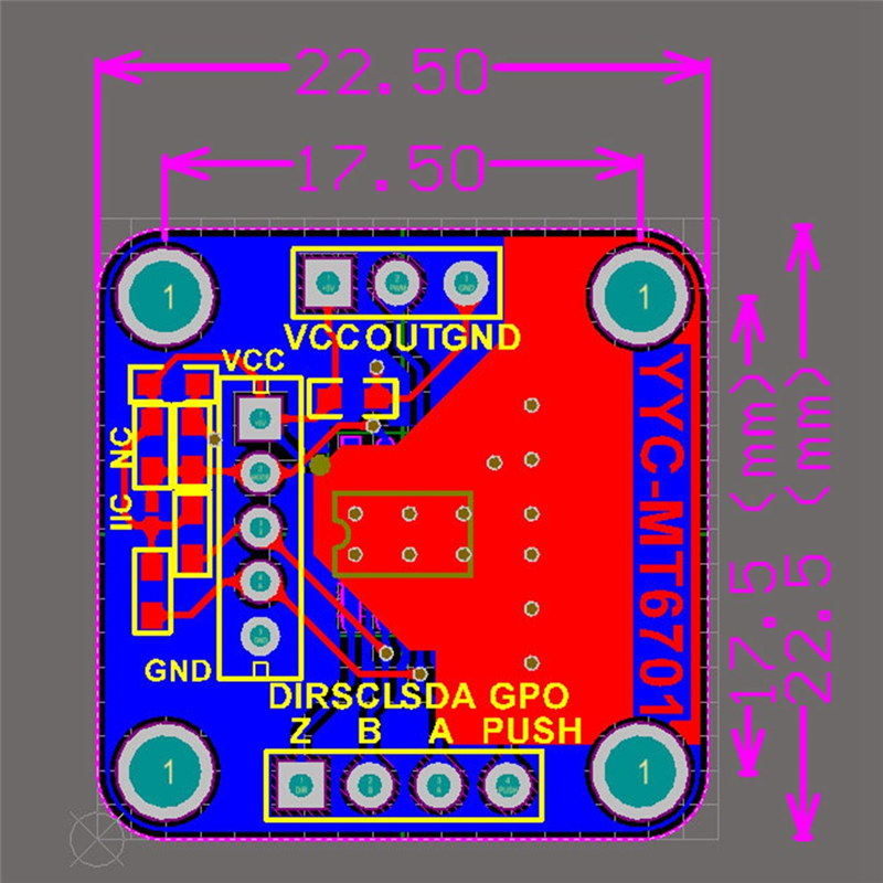 Magnetic Encoder MT6701 Magnetic Induction Angle Measurement Sensor Module 14bit High Precision Can Replace AS5600. 