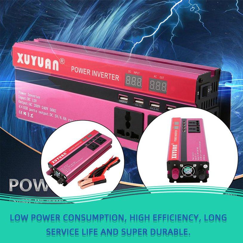 LALA 6000W Solar Power Inverter  12V to  220V LED Display Sine Wave Converter. 