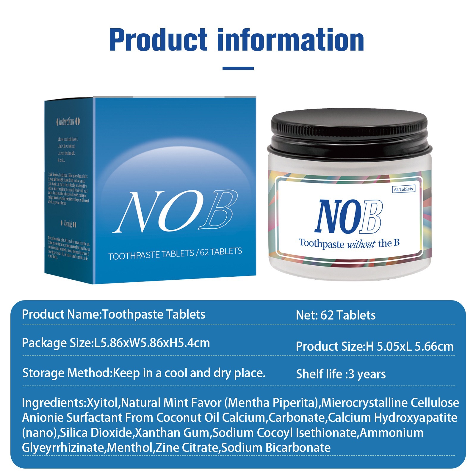 Toothpaste Tablets NOBS toothpaste tablets cross-border TK Amazon Teeth Whitening Cleaning Tablets. 