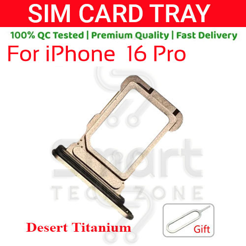Apple iPhone 16/16 Pro/16 Pro Max Dual Sim Tray Slot with Sim Ejector Pin Replacement Part. 