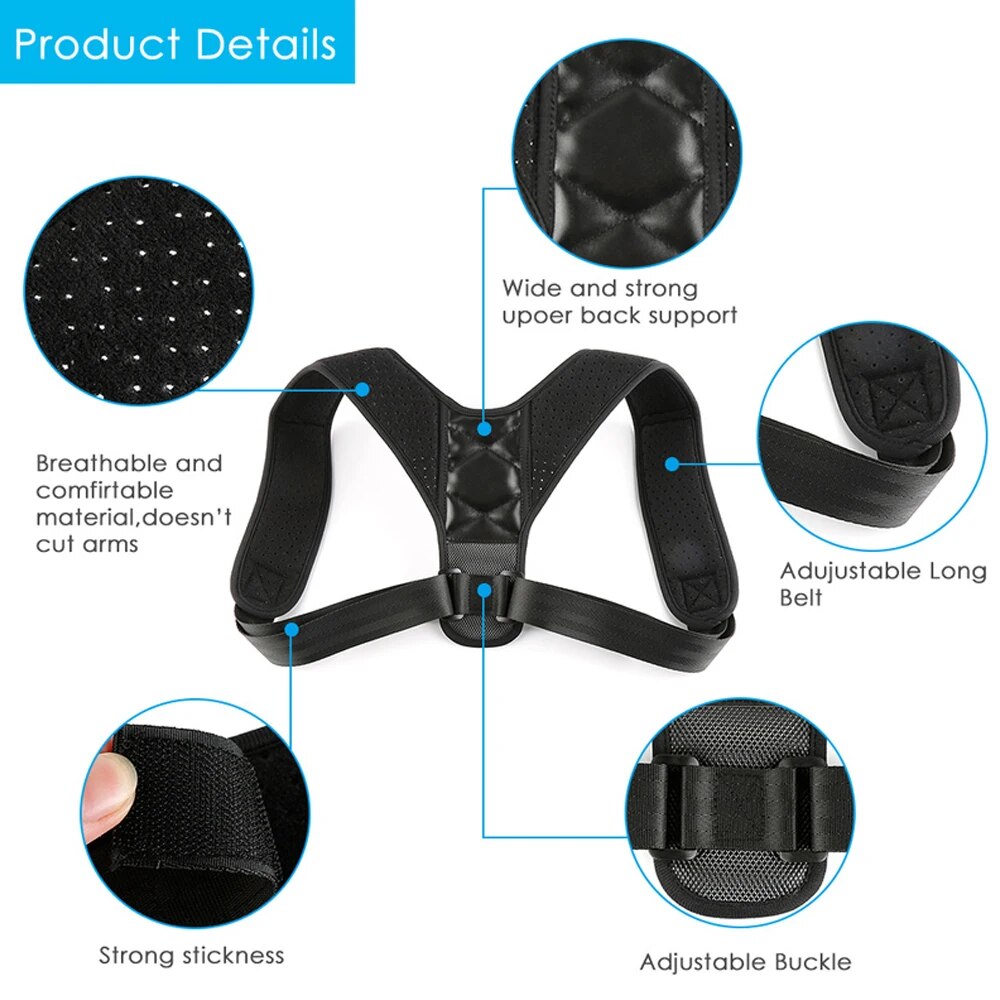 Posture Corrector for Women Men,Comfortable Posture Trainer for Spinal Alignment Posture Support, Adjustable Back Straightener. 
