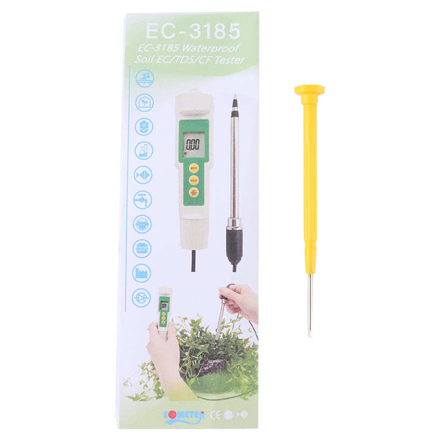 Salinity Meter EC‑3185 Portable Soil EC/TDS/CF Tester for Agricultural Horticultural Planting