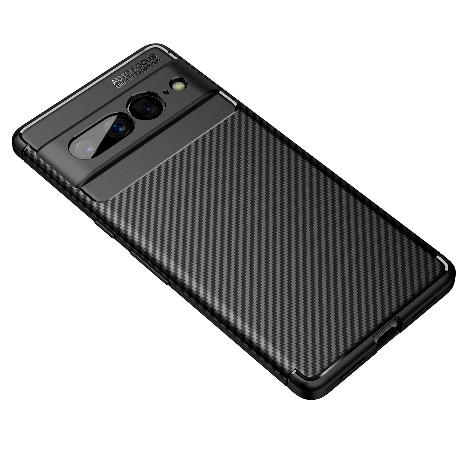 Phone Case For Google Pixel 7 Pro Carbon Fiber Texture Shockproof TPU Phone Case. 