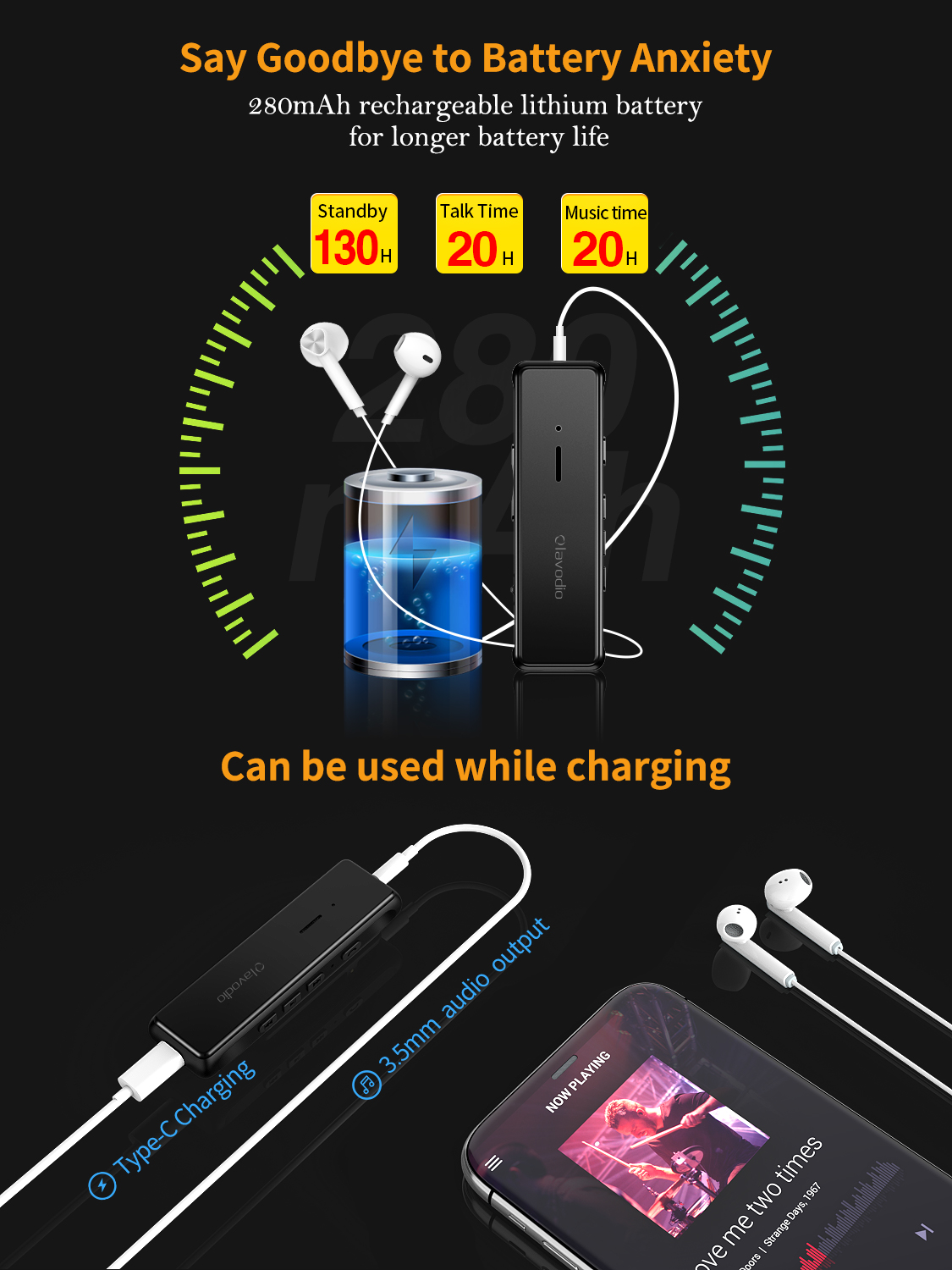 Glazata Bluetooth 5.1 Audio Receiver Portable Wireless Adapter 3.5mm AUX APTX APTX-LL Low Latency For Game Music Live Streaming. 