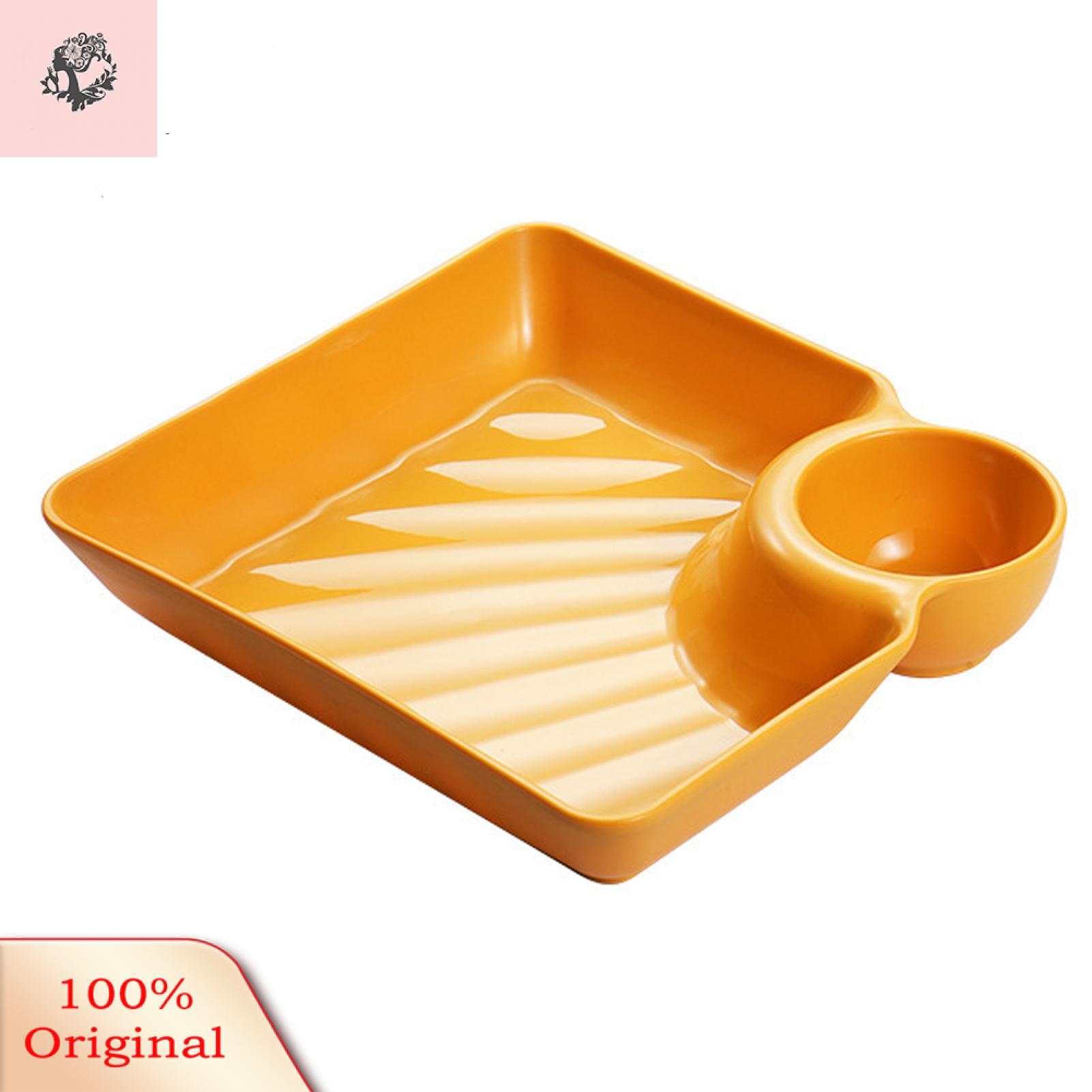 Sunnyheart Snack Tray Non-stick Square Shaped Serving Plate