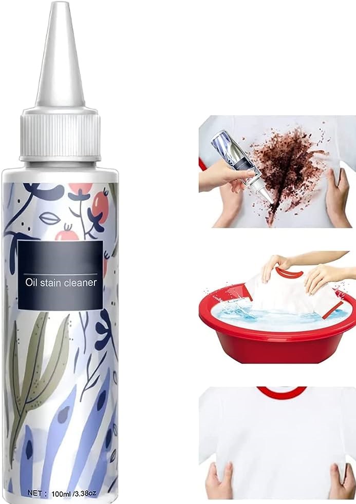 Jue-Fish Oil Stain Cleaner 100ml -- Removes stains from clothes ( JUST WoW )