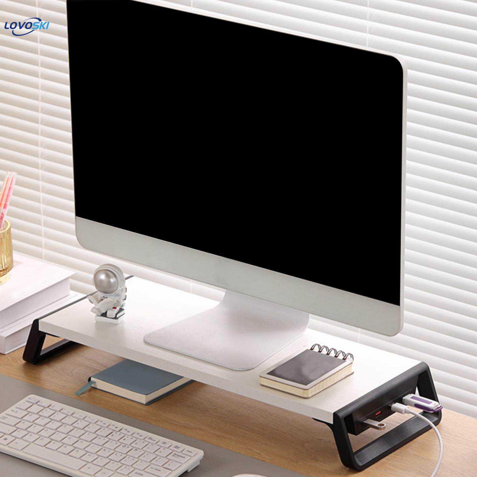 Computer Heightening Stand with USB Charging Port Multifunction Stand Riser for Bedroom