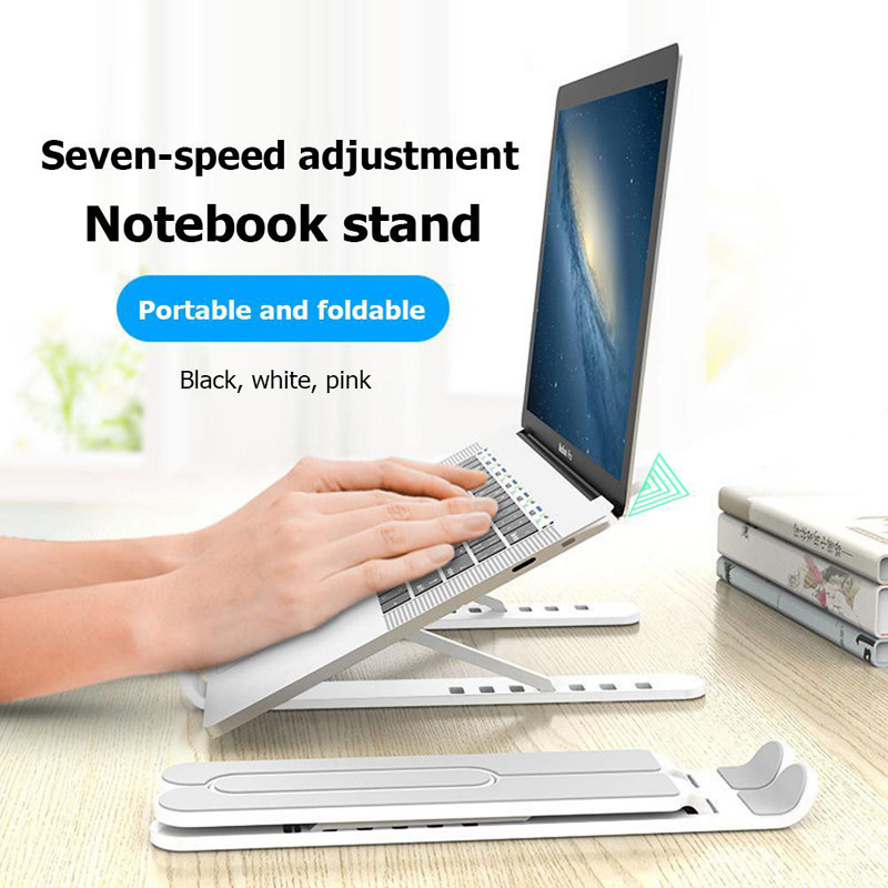 Adjustable Plastic Laptop Stand Portable Foldable Height Adjustable Notebook Computer Stand. 