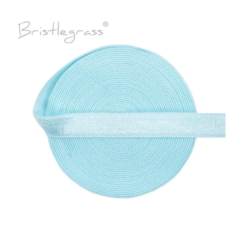 BRISTLEGRASS 10 Yard 3/8 10mm Solid Spandex Satin Band Shiny Non-foldover Elastic Headband Bra Strap Dress Lace Trim DIY Sewing. 