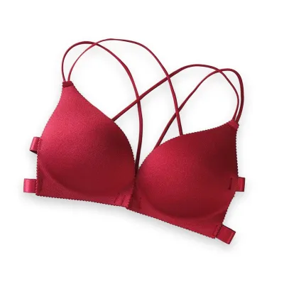 Imported Front Closure Women Bras Padded Wire Free Strappy Super Push Up Bra  - Sports Bra(size :30-34)