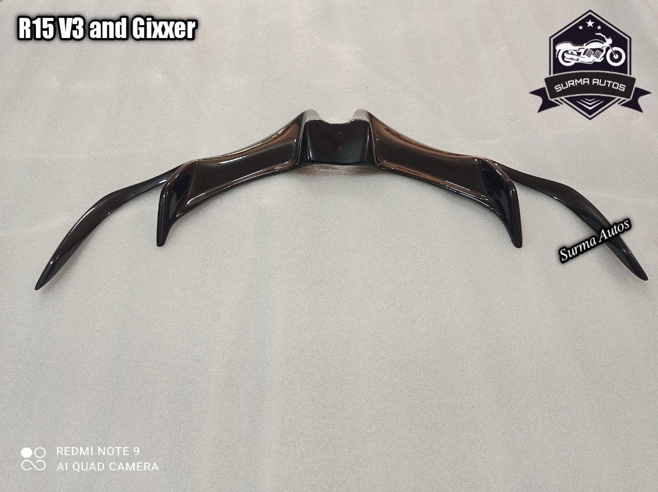 Motorcycle Front Winglet For YAMAHA R15 V2 V3 (Black Color). 