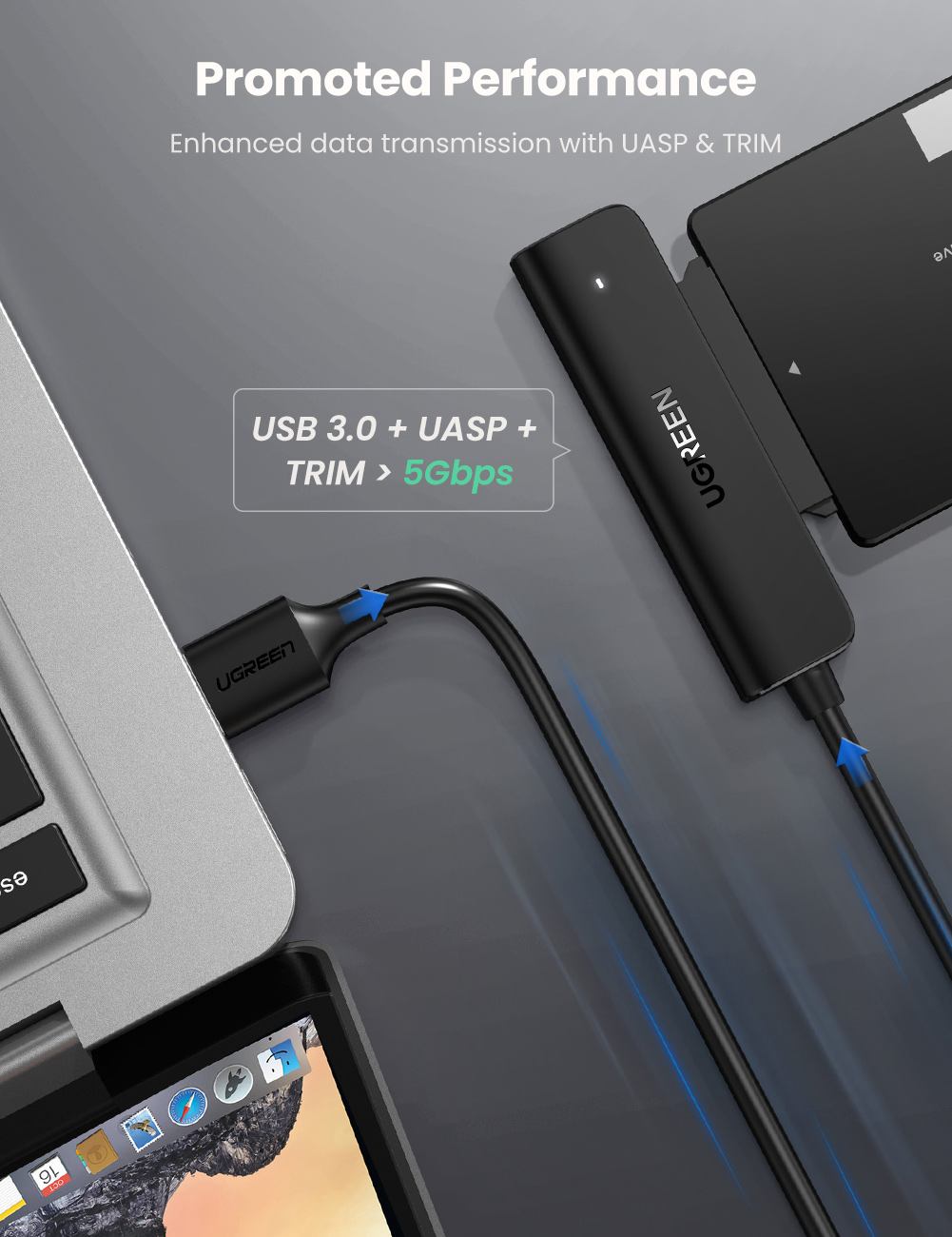 (New) Sata to USB 3.0 adapter cable for 2.5 "SSD and HDD hard drive Adapter 5Gbps support SATA III uasp compatible with Samsung Seagate WD SanDisk Hitachi Toshiba, PS3, PS4, Xbox, PC, router. 