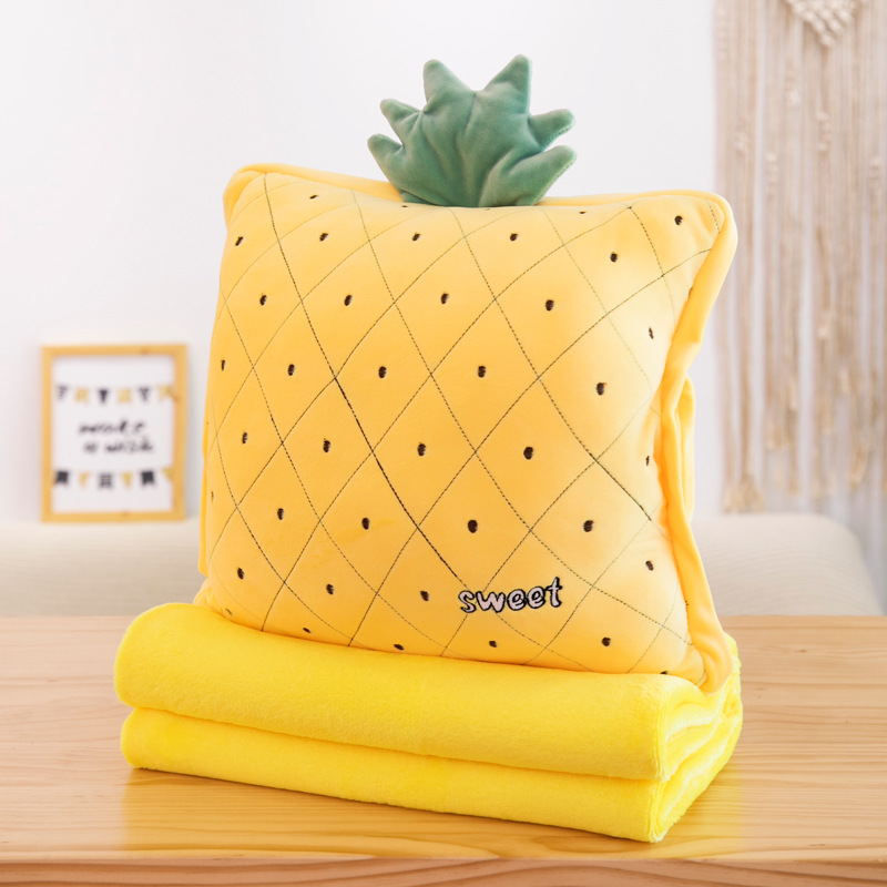 Comfortable soft plush pillows are winter hand warmers, cute fruit and vegetable shaped pillows, office nap blankets in stock. 
