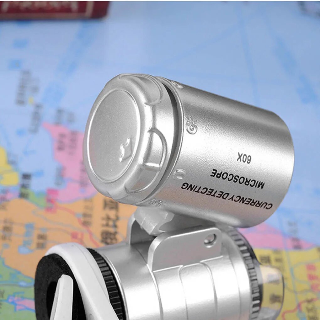 60X Zoom Universal Mobile Phone Camera Optical LED UV Clip-type Magnifier Microscope Micro Lens. 
