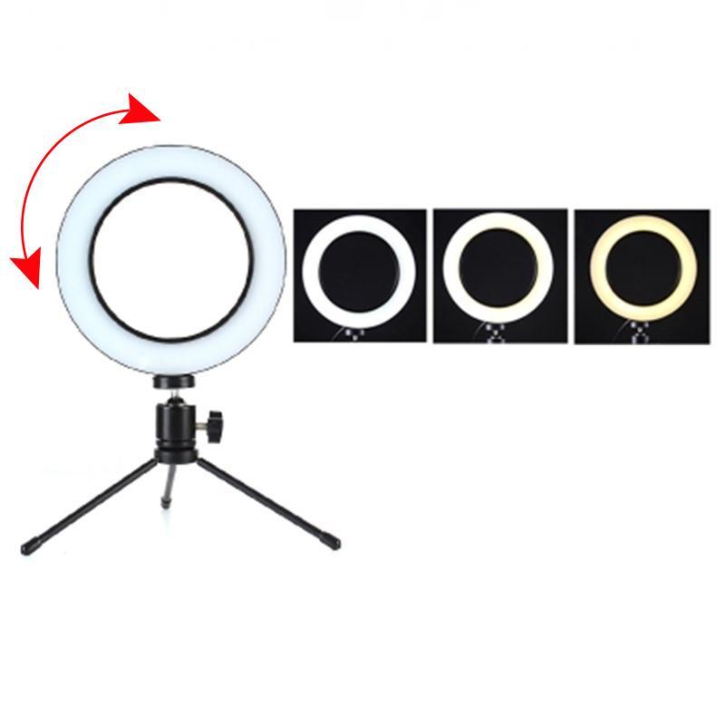 3 in 1 Dimmable LED Ring Fluorescent Flash Light Tripod Adjustable Self-monopod Kit Camera Photo Video Photographic Studio. 