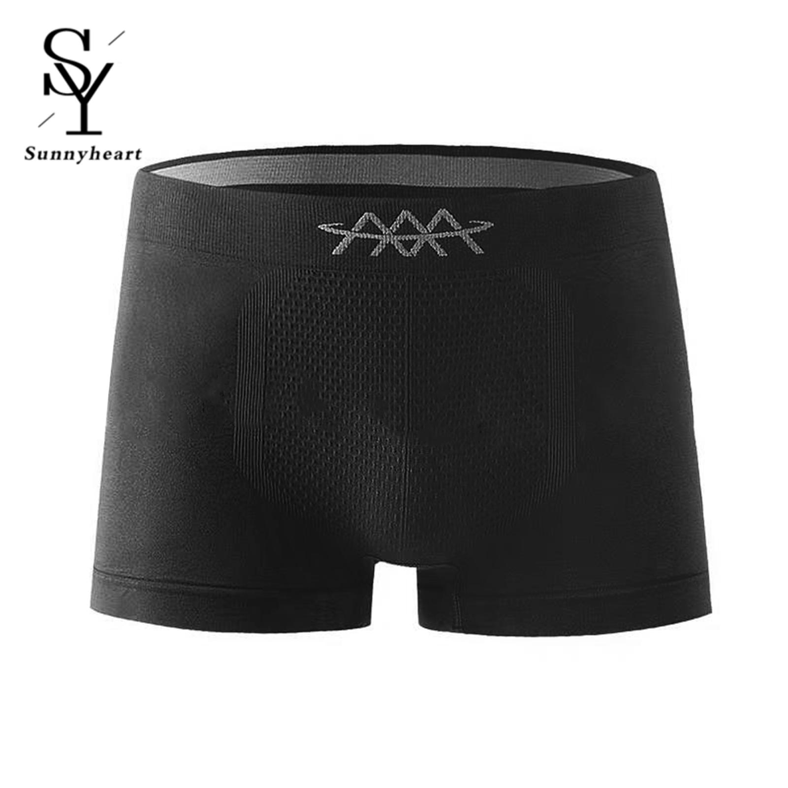 Sunnyheart Men Breathable Briefs Comfortable Seamless Men's Sports Underwear High Elasticity Solid Color Shorts Panties for Fine Lines Men Shorts Panties