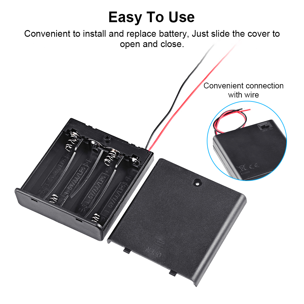 AA AAA Power Bank 2X 3X 4X 6X 8X18650 Box Case Switch Wire Lead DIY Battery Container Cover On/Off 3.7V Storage Switch Holder. 