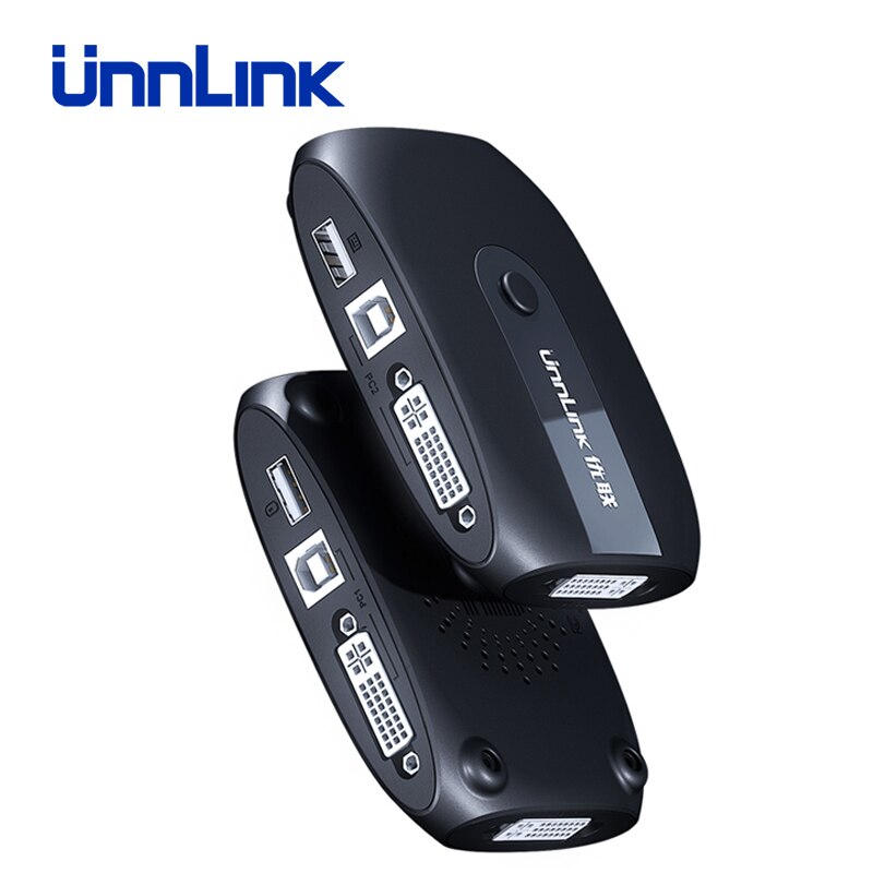 Unnlink 2X1 DVI KVM Switch Box Selector DVI Switch 2 In 1 Out Sharing USB 2.0 Monitor Mouse Keyboard for 2 Computer Laptops PCs-DVI KVM Switch. 