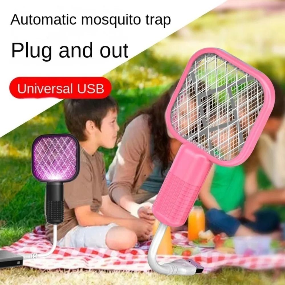 USB Mosquito Swatter Trap Pest Control Mini Electric Shock Insect Racket Portable UV Light Fly Bug Zapper Summer. 