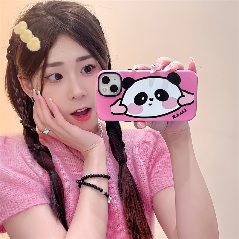 Feilin Two-in-One Pinching Face Animal Avatar New Suitable for Apple iPhone15promax Phone case 14 Soft Cover. 