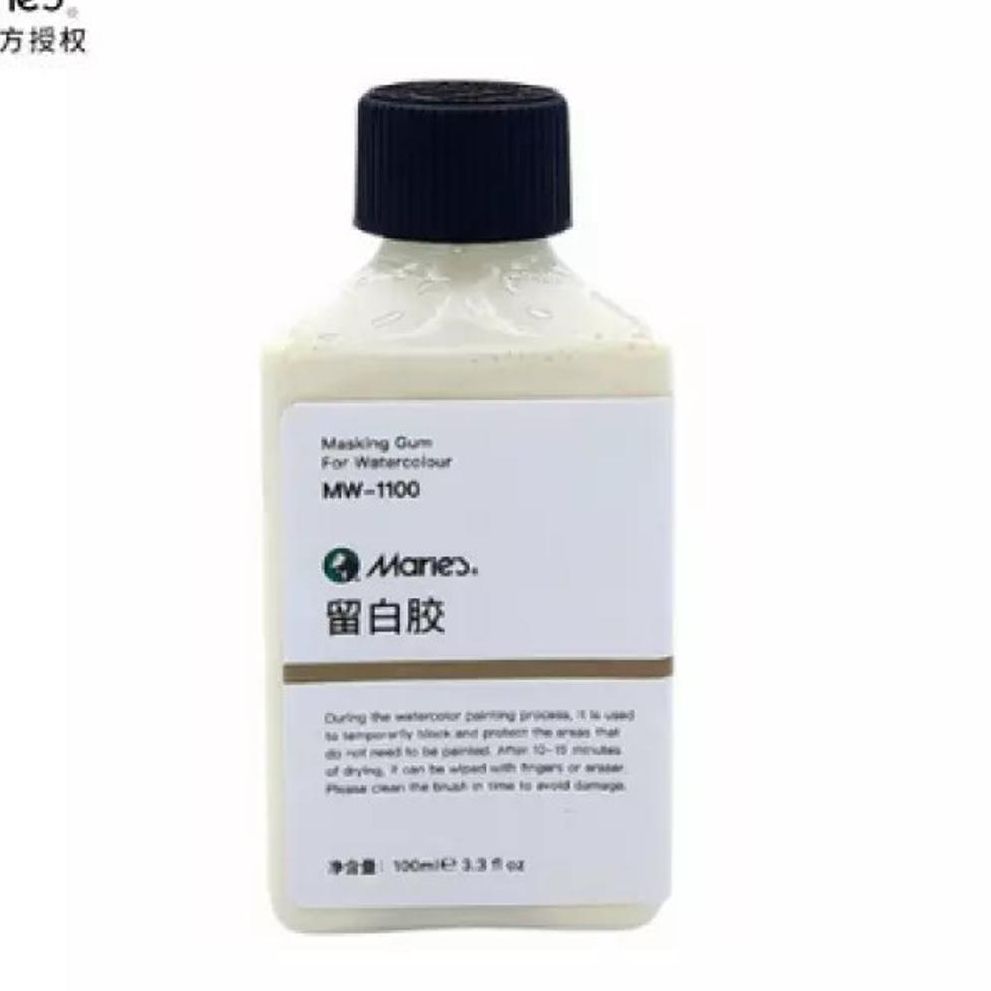 Marie's Masking Fluid Gum for water color 100ml | Can also be used for ink and other types of water-based colours