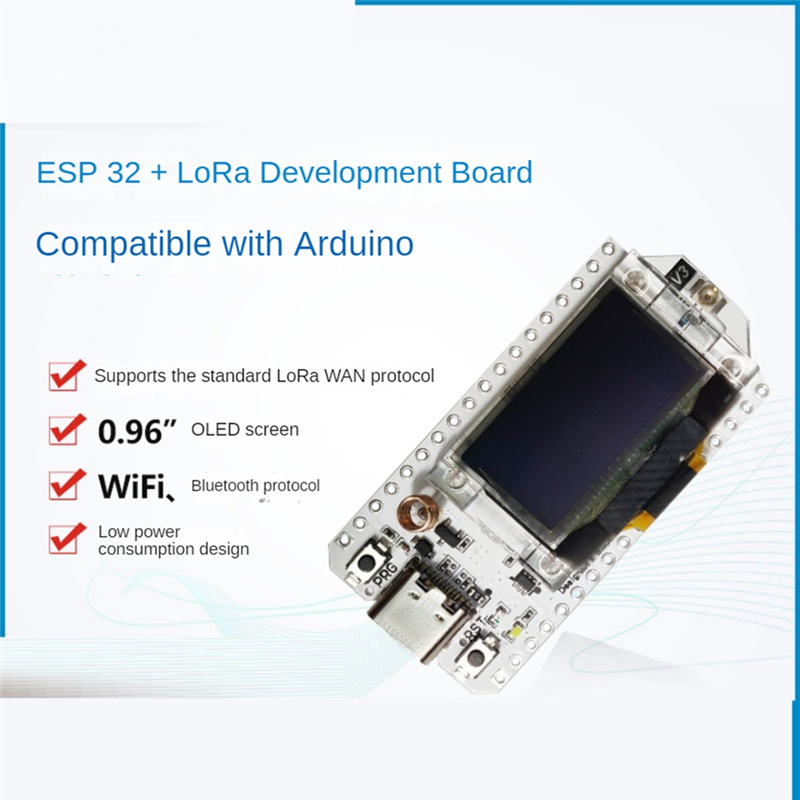 2Set 868-915MHz SX1262 ESP32 LoRa 0.96 Inch Blue OLED Display WIFI Lora 32 V3 Development Board for Easy to Use. 